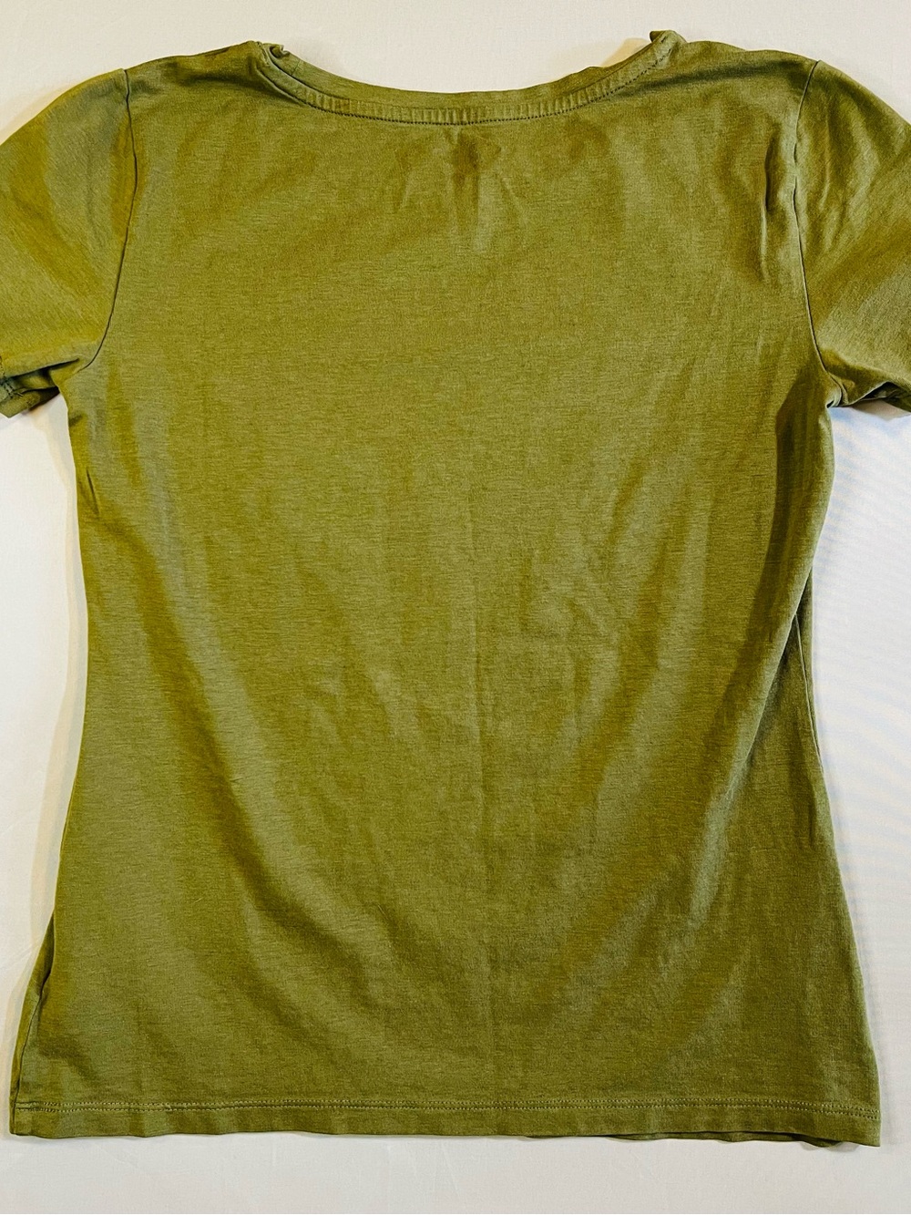 Old Navy Women's Olive Crew Neck Short Sleeve Tee - Picture 3 of 4